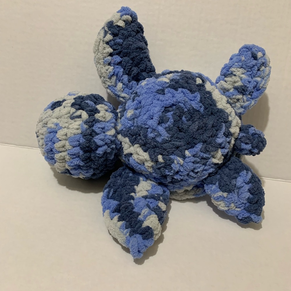 Sea Turtle Nursery Room Decor Soft Plushie Sea Turtle Handmade Crocheted - Picture 12 of 14